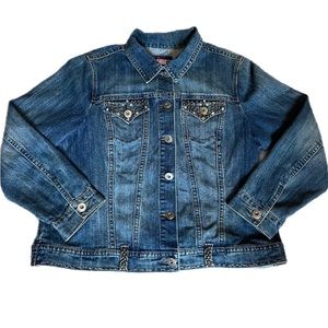 Mwah Jeans Studded Denim Jacket Sz 18/ 20W